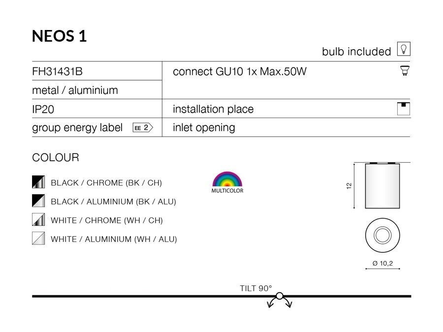 Laevalgusti AZzardo Neos AZ0707 hind ja info | Laelambid | kaup24.ee