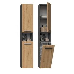 Шкаф для ванной комнаты NEL III, коричневый цвет цена и информация | Шкафчики для ванной | kaup24.ee