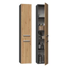 Шкаф для ванной комнаты NEL II, коричневый цвет цена и информация | Шкафчики для ванной | kaup24.ee