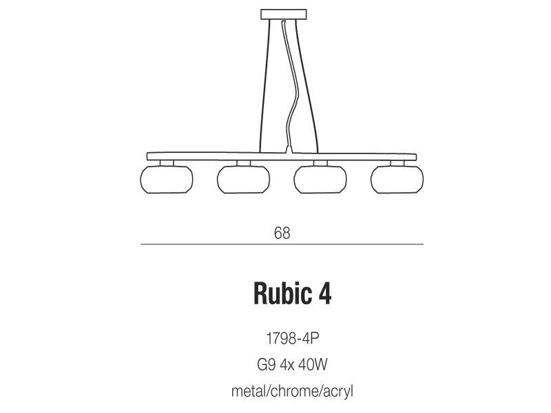 Rippvalgusti AZzardo Rubic AZ0493 hind ja info | Rippvalgustid | kaup24.ee