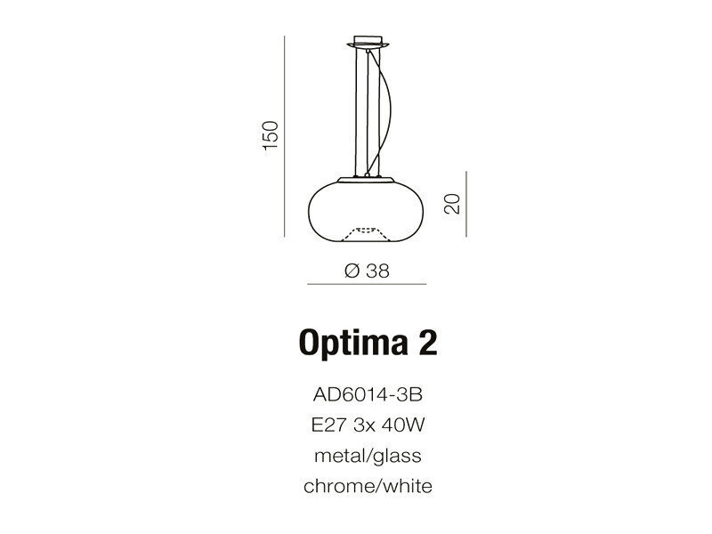 Rippvalgusti AZzardo Optima AZ0205 hind ja info | Rippvalgustid | kaup24.ee