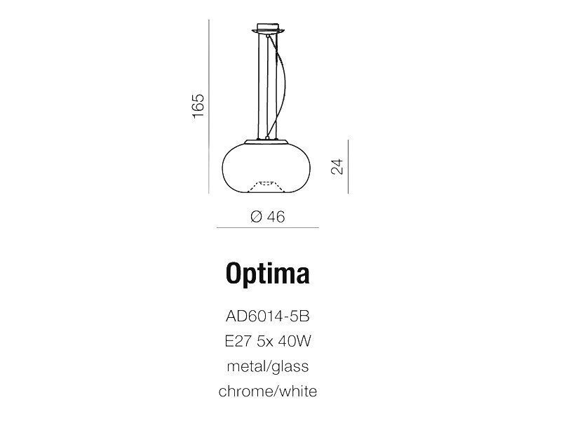 Rippvalgusti AZzardo Optima AZ0184 hind ja info | Rippvalgustid | kaup24.ee