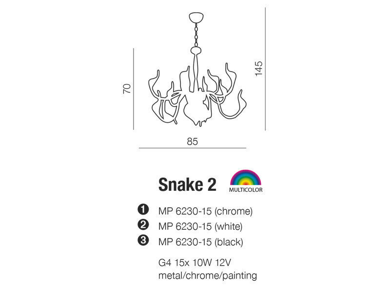 Rippvalgusti AZzardo Snake AZ0172 цена и информация | Rippvalgustid | kaup24.ee