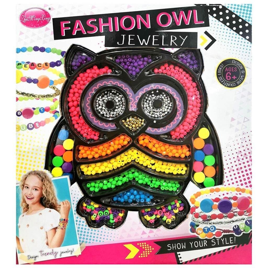 Käevõru valmistamise komplekt Owl Jewelry, 6+ hind ja info | Tüdrukute mänguasjad | kaup24.ee