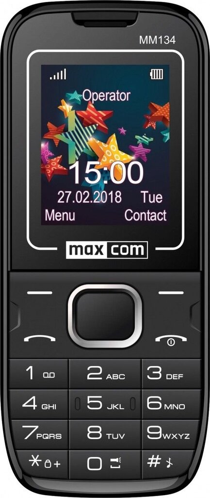 Maxcom Classic MM128, Dual SIM Black цена и информация | Telefonid | kaup24.ee