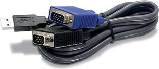 Kaabel KVM Trendnet TK-CU06, must 1.8 m цена и информация | Кабели и провода | kaup24.ee