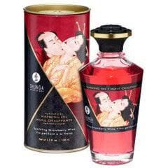 Shunga - aphrodisiac warming oil sparkling strawberry wine 100 ml hind ja info | Massaažiõlid | kaup24.ee