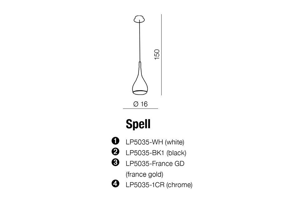 Rippvalgusti AZzardo Spell AZ0288 hind ja info | Rippvalgustid | kaup24.ee