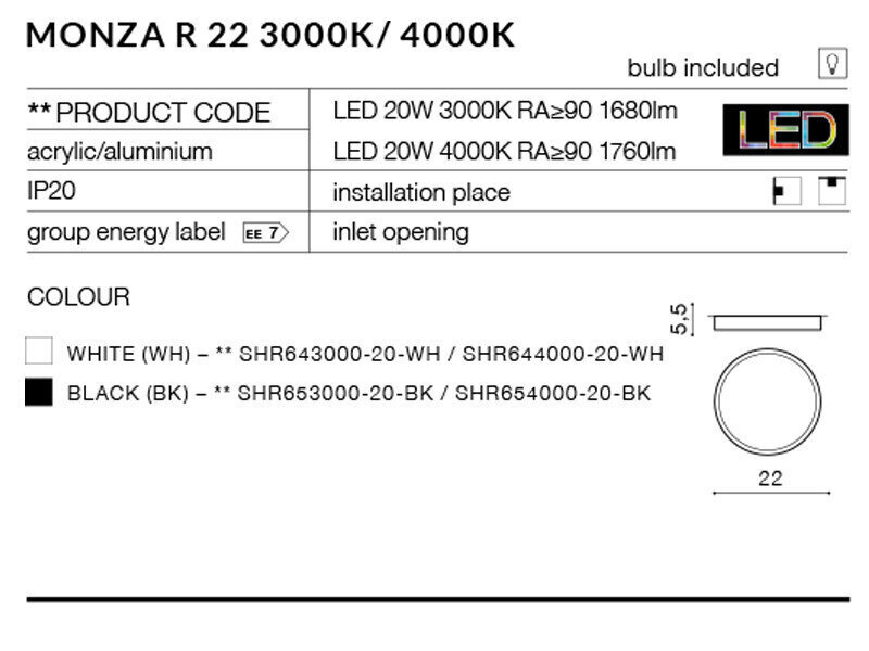 Laevalgusti AZzardo Monza r AZ2262 hind ja info | Laelambid | kaup24.ee
