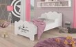 Voodi ADRK Furniture Ximena Princess Black, 140x70 cm, valge hind ja info | Lastevoodid | kaup24.ee