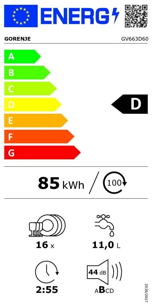 Gorenje GV663D60 hind ja info | Nõudepesumasinad | kaup24.ee