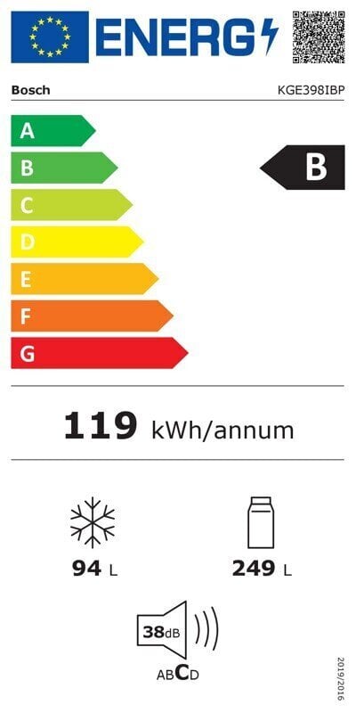 Bosch KGE398IBP hind ja info | Külmkapid | kaup24.ee