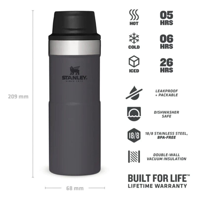 Termokruus The Trigger-Action Travel Mug Classic, 0,35 L, tumehall hind ja info | Termosed, termostassid | kaup24.ee