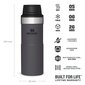 Termokruus The Trigger-Action Travel Mug Classic, 0,35 L, tumehall hind ja info | Termosed, termostassid | kaup24.ee