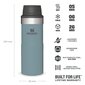 Termokruus The Trigger-Action Travel Mug Classic, 0,35 L, sinakashall цена и информация | Termosed, termostassid | kaup24.ee