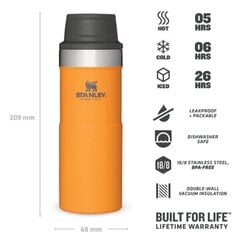 Termokruus The Trigger-Action Travel Mug Classic, 0,35 L, safrankollase värviga hind ja info | Stanley Kodutarbed | kaup24.ee