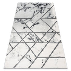 ковер EMERALD эксклюзивный 0085 гламур, стильный Мрамор, геометричес белый / бряный цена и информация | Ковры | kaup24.ee