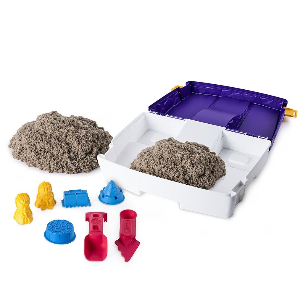 Kineetilise liiva komplekt Kinetic Sand liivakastiga hind ja info | Kunstitarbed, voolimise tarvikud | kaup24.ee