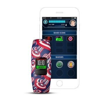 Garmin vívofit® jr. 2 Marvel Captain America hind ja info | Nutivõrud (fitness tracker) | kaup24.ee