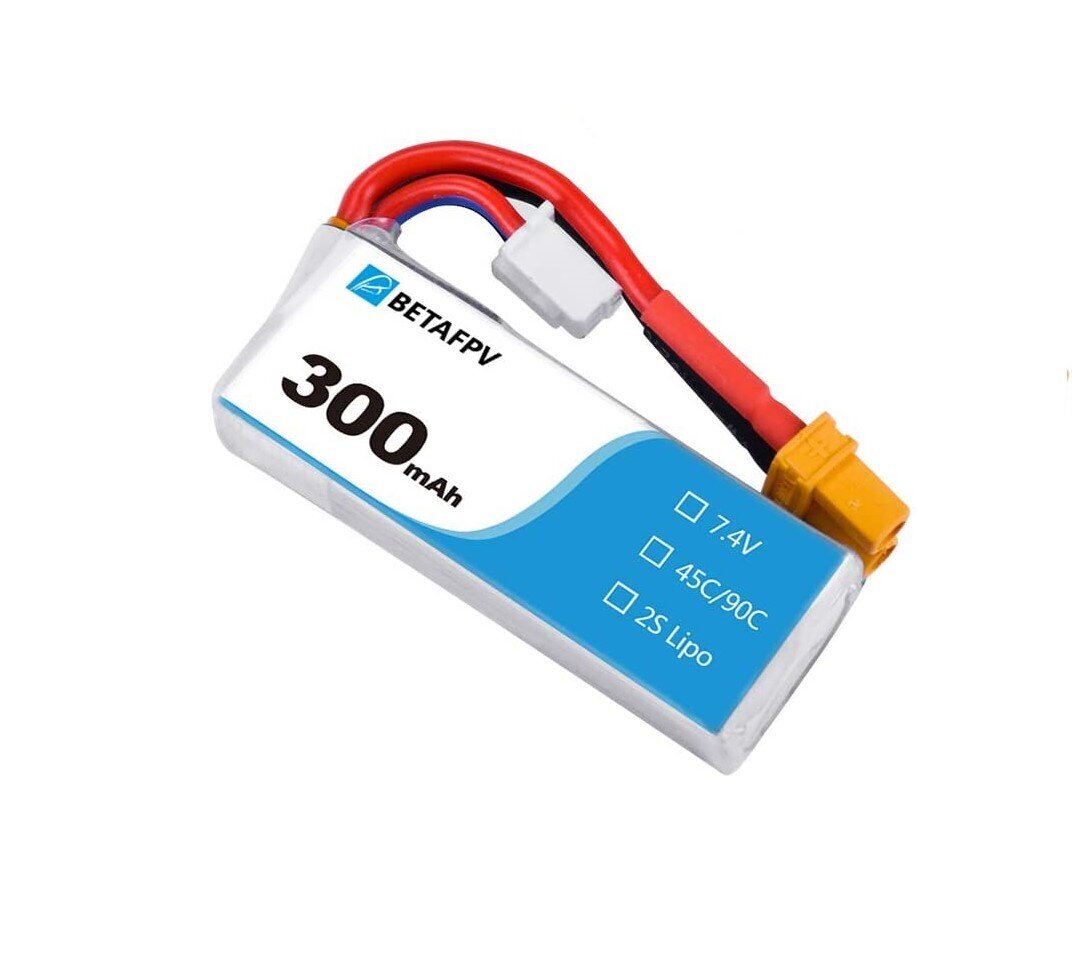 1 tk Lipo aku 7.4V 300mAh 45C 2S HV aku XT30 18AWG silikoonist traat 2S Whoop jaoks цена и информация | Nutiseadmed ja aksessuaarid | kaup24.ee