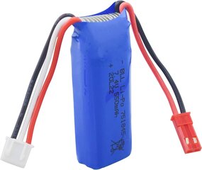 2 штуки литиевых батарей 751845 7.4V 550mAh для Wltoys K969 K979 K989 K999 P929 P939 Высокоскоростной пульт дистанционного управления автомобилем Аксессуары цена и информация | Смарттехника и аксессуары | kaup24.ee