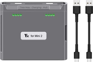 DJI Mini 2/Mini SE droonidega ühilduv akulaadija, kahesuunaline laadimiskeskus Droonide akud USB-laadija tarvikud (hall) hind ja info | Nutiseadmed ja aksessuaarid | kaup24.ee