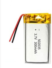 1 tk laetav Lipo aku 502035 (3.7v, 300mAh Lipo) Bluetooth kõrvaklappide, nutikellade, POS, meditsiiniliste instrumentide ja muude kaasaskantavate seadmete jaoks. цена и информация | Смарттехника и аксессуары | kaup24.ee