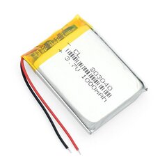 1 tk laetav Lipo aku 803040 (3.7v, 1000mAh Lipo) kõlarile, Bluetoothile, GPS-le, PDA-le, tahhograafile, mänguasjadele hind ja info | Nutiseadmed ja aksessuaarid | kaup24.ee