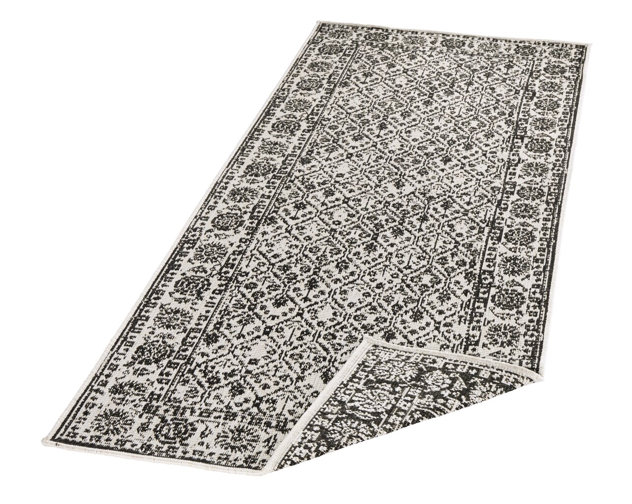 Vaip NORTHRUGS Twin Curacao Black Cream, 80x350 cm hind ja info | Vaibad | kaup24.ee