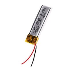 1 tk laetav Lipo aku 350829 (3.8v, 50mAh Lipo) Bluetooth kõrvaklappide, nutikellade, POS, meditsiiniliste instrumentide ja muude kaasaskantavate seadmete jaoks. цена и информация | Аккумуляторы | kaup24.ee