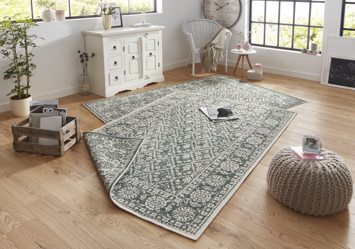 Vaip NORTHRUGS Twin Curacao Green Cream, 80x250 cm цена и информация | Vaibad | kaup24.ee