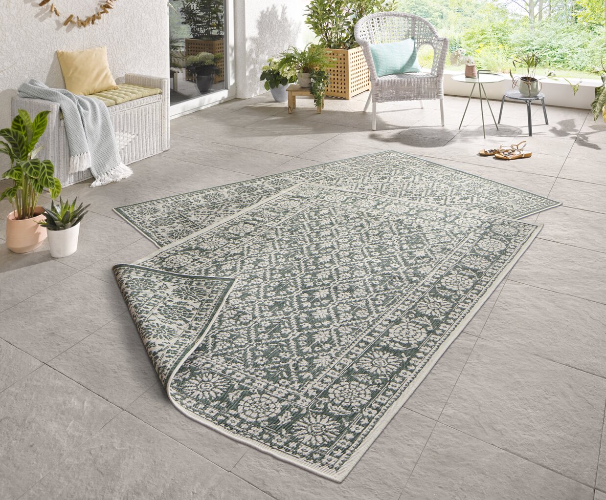 Vaip NORTHRUGS Twin Curacao Green Cream, 160x230 cm hind ja info | Vaibad | kaup24.ee