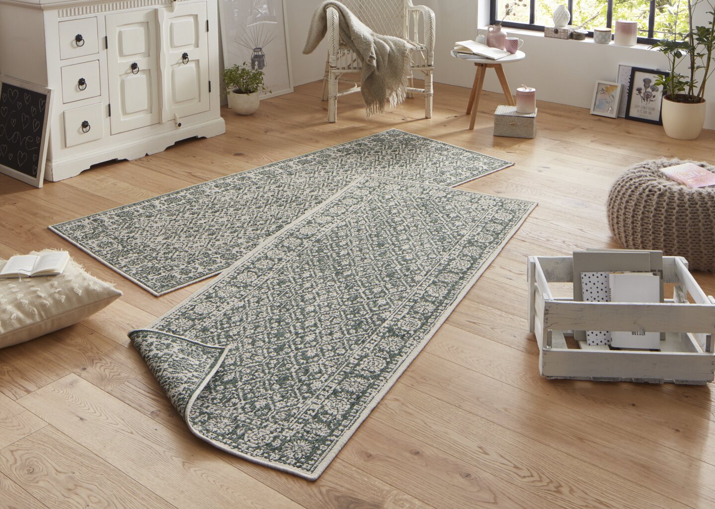 Vaip NORTHRUGS Twin Curacao Green Cream, 160x230 cm hind ja info | Vaibad | kaup24.ee