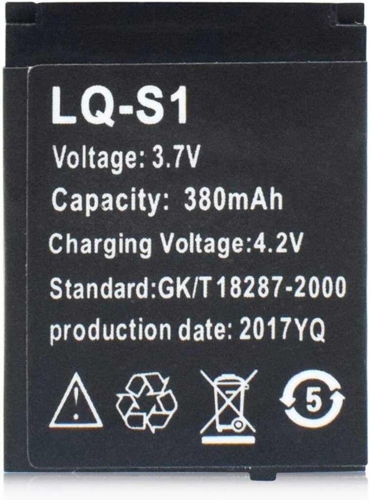 Nutikella aku, LQ-S1 3,7 v 380 mAh laetav LI-ioonpolümeer nutikella aku DZ09 цена и информация | Nutiseadmed ja aksessuaarid | kaup24.ee