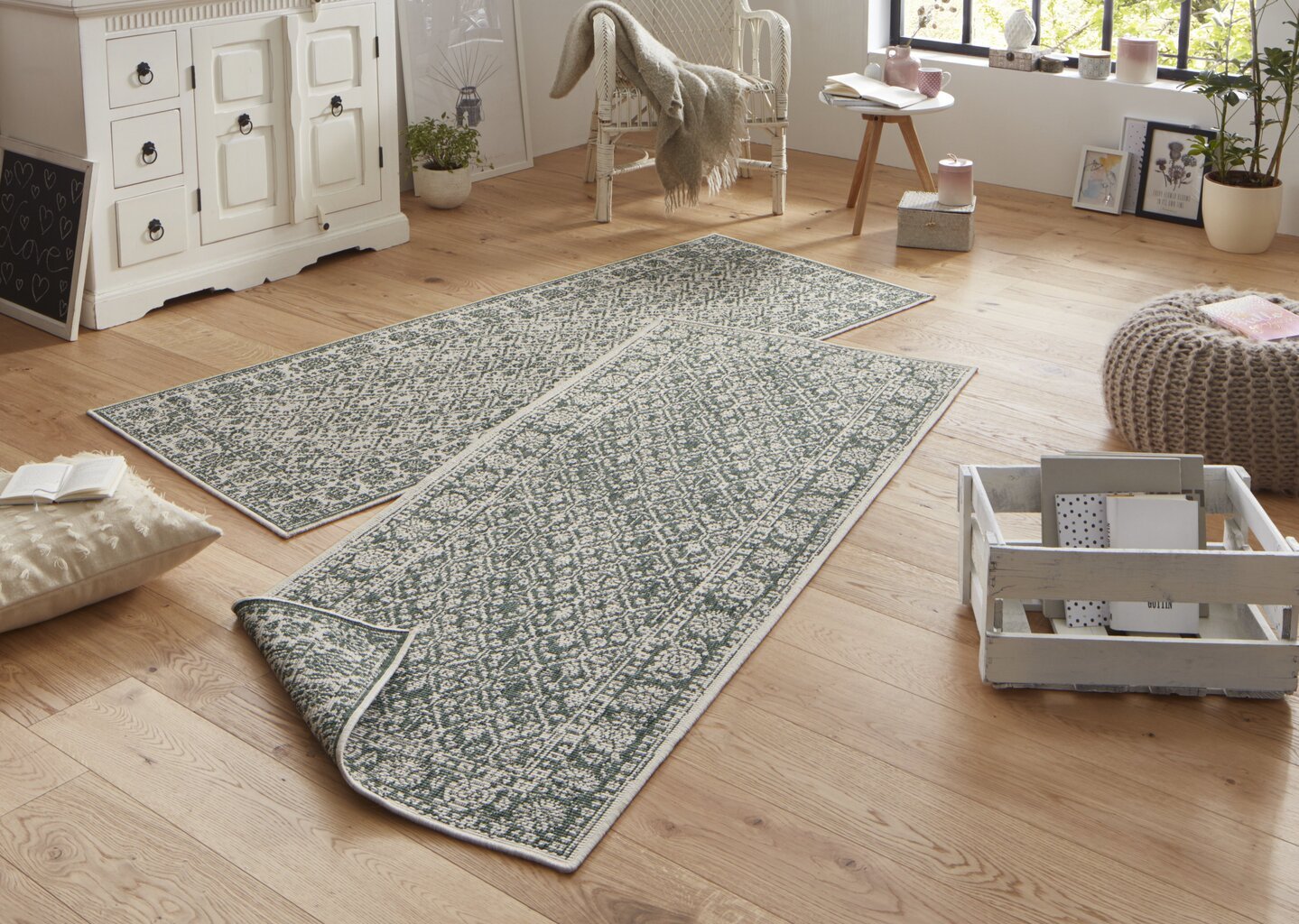 Vaip NORTHRUGS Twin Curacao Green Cream, 200x290 cm цена и информация | Vaibad | kaup24.ee