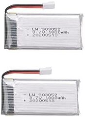 2 tükki 3.7v, 1800mAh Lipo laetav aku Rc Quadricopter Drones KY601S SYMA X5 X5S X5C X5SC X5SH X5SW M18 H5P цена и информация | Смарттехника и аксессуары | kaup24.ee