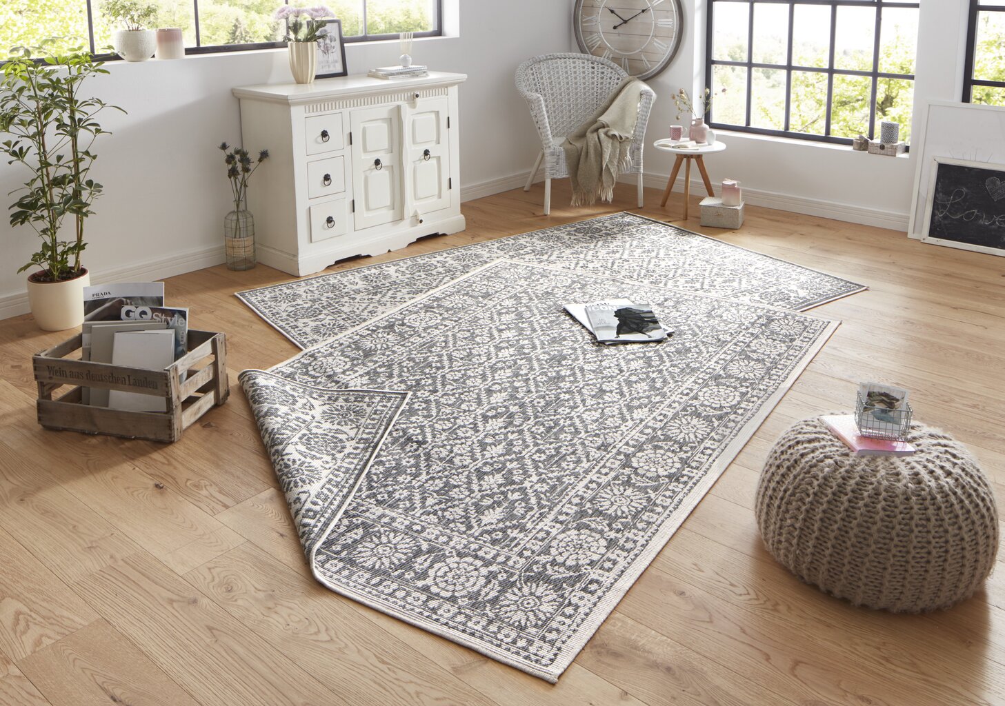 Vaip NORTHRUGS Twin Curacao Grey Cream, 120x170 cm hind ja info | Vaibad | kaup24.ee