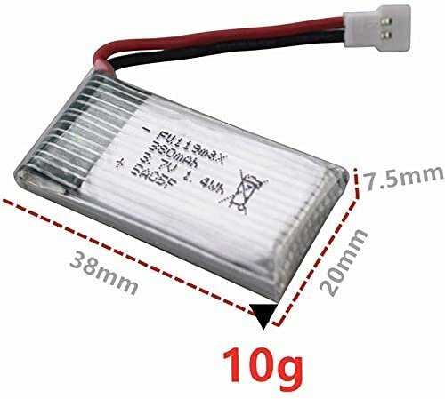 4 tk 3.7v 380mAh laetav Li-Po aku Hubsan X4 H107c H107d H107L,Syma X11 X11C,HS170 HS170C Rc Quadrikopteri jaoks. hind ja info | Nutiseadmed ja aksessuaarid | kaup24.ee