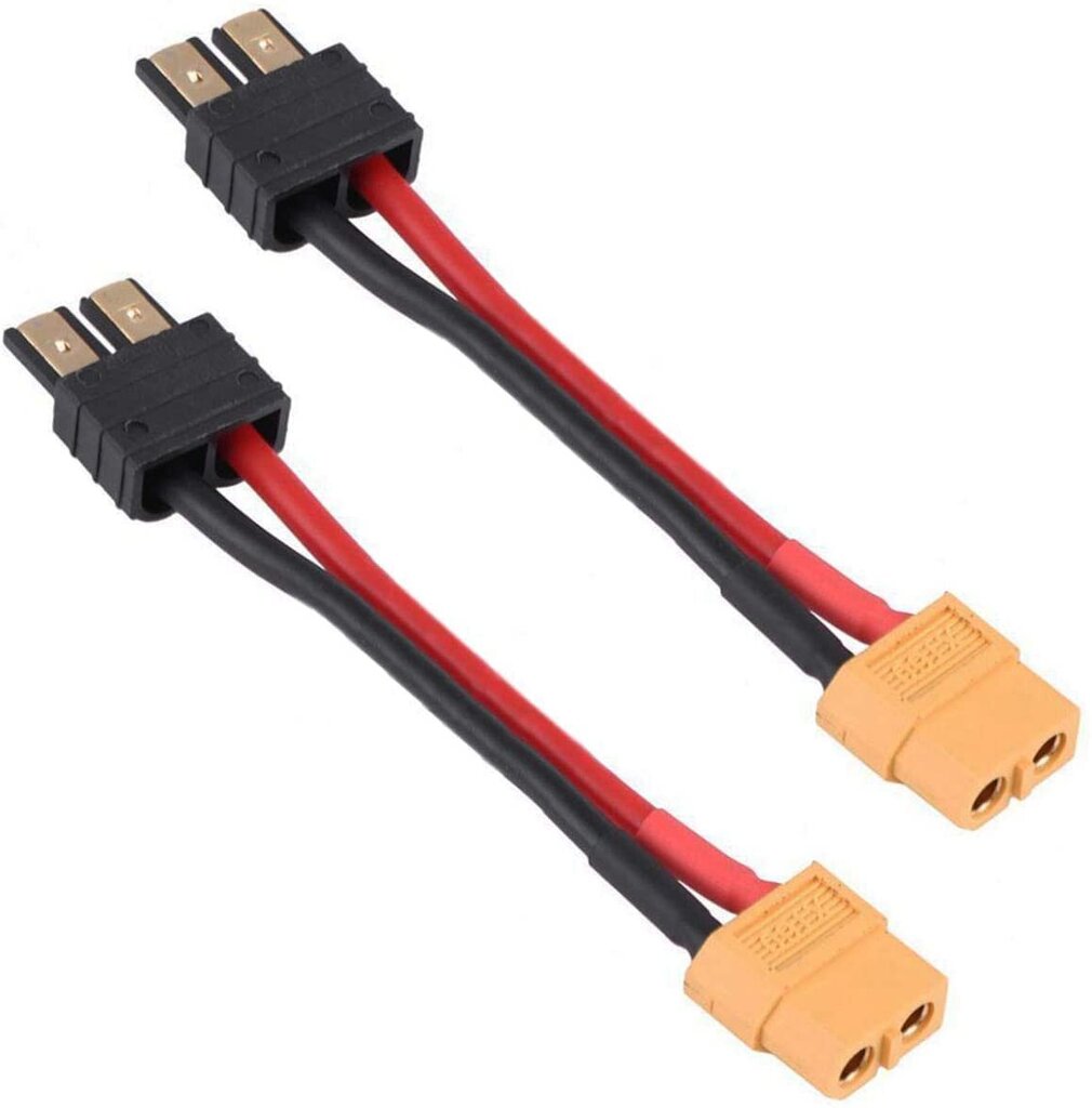 2 tk 12AWG XT60 naissoost ühendusega silikoonkaabli adapter, mis ühildub Traxxas RC LiPO NiMH ESC-laadijaga, 10CM hind ja info | Nutiseadmed ja aksessuaarid | kaup24.ee