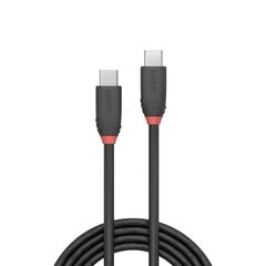 CABLE USB3.2 C-C 0.5M/BLACK 36905 LINDY hind ja info | Mobiiltelefonide kaablid | kaup24.ee