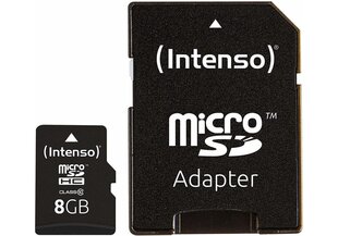 Карта памяти Intenso Micro SDHC 8GB 3413460 цена и информация | Карты памяти | kaup24.ee