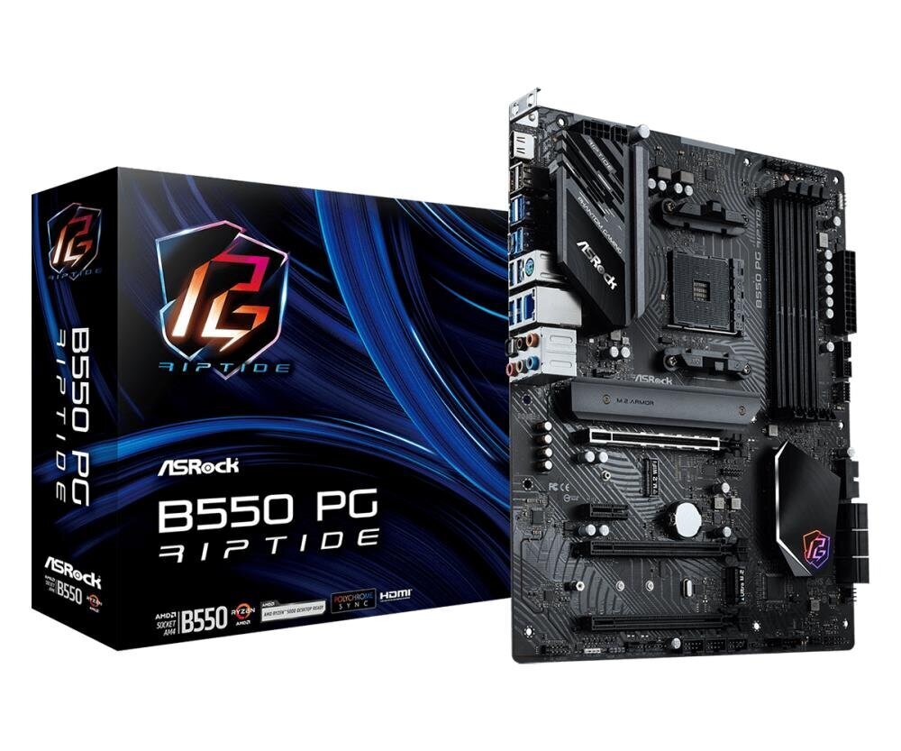 ASRock AM4 B550 PG Riptide 90-MXBGH0-A0UAYZ hind ja info | Emaplaadid | kaup24.ee