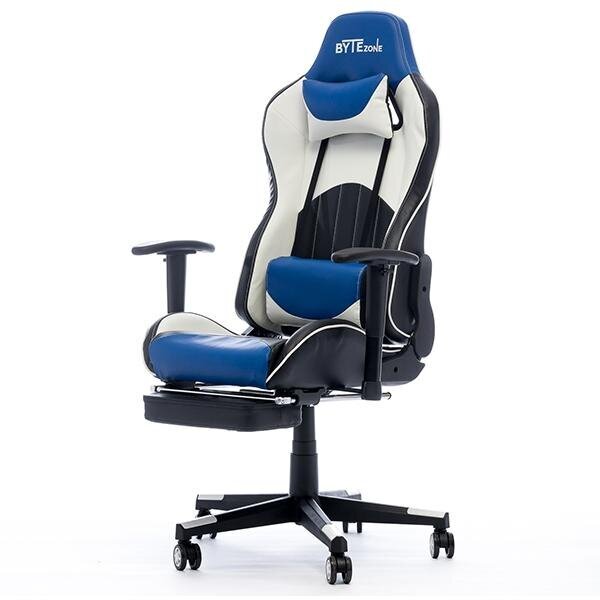 Massaažimängutool ByteZone Dolce Gaming Chair, must-sinine цена и информация | Kontoritoolid | kaup24.ee