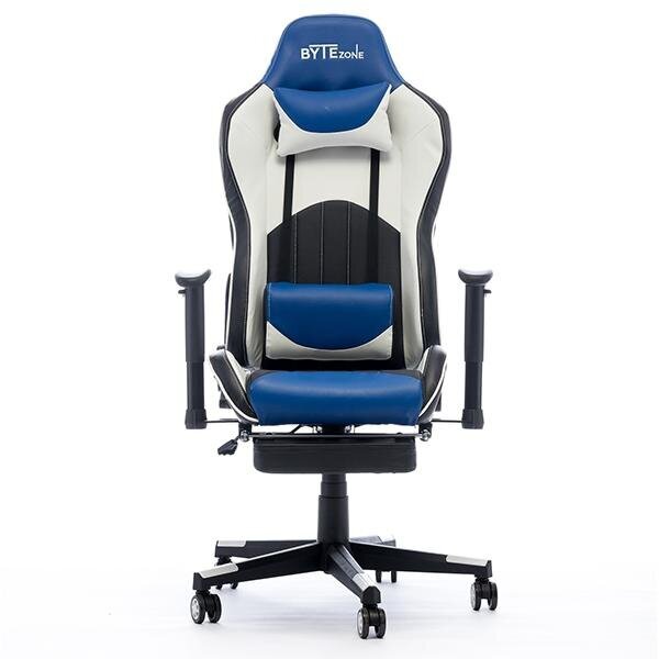 Massaažimängutool ByteZone Dolce Gaming Chair, must-sinine цена и информация | Kontoritoolid | kaup24.ee