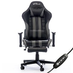 Массажное игровое кресло ByteZone Python с bluetooth динамиками Gaming Chair, черно-серое цена и информация | Офисные кресла | kaup24.ee