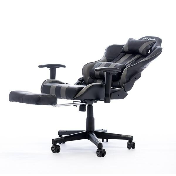 Massaažimängutool ByteZone Python bluetooth kõlaritega Gaming Chair, must-hall hind ja info | Kontoritoolid | kaup24.ee