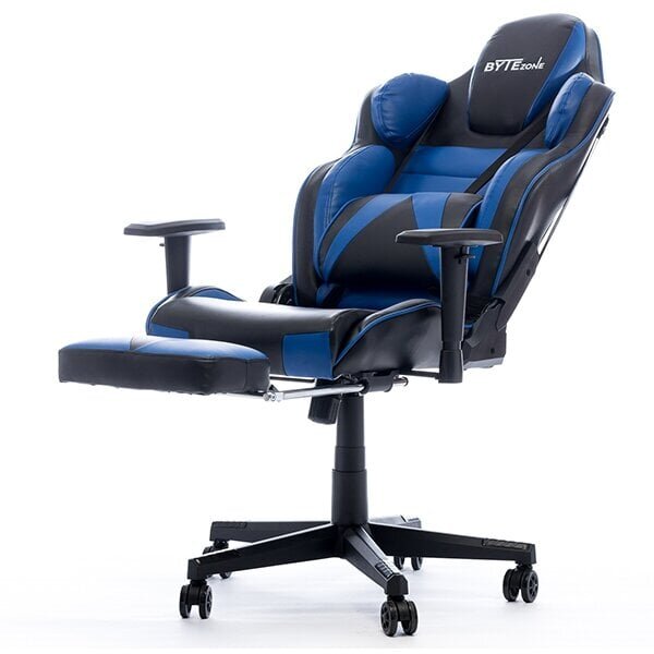 Masseeriv Mänguritool ByteZone Hulk Gaming Chair, must-sinine hind ja info | Kontoritoolid | kaup24.ee