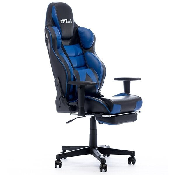 Masseeriv Mänguritool ByteZone Hulk Gaming Chair, must-sinine цена и информация | Kontoritoolid | kaup24.ee