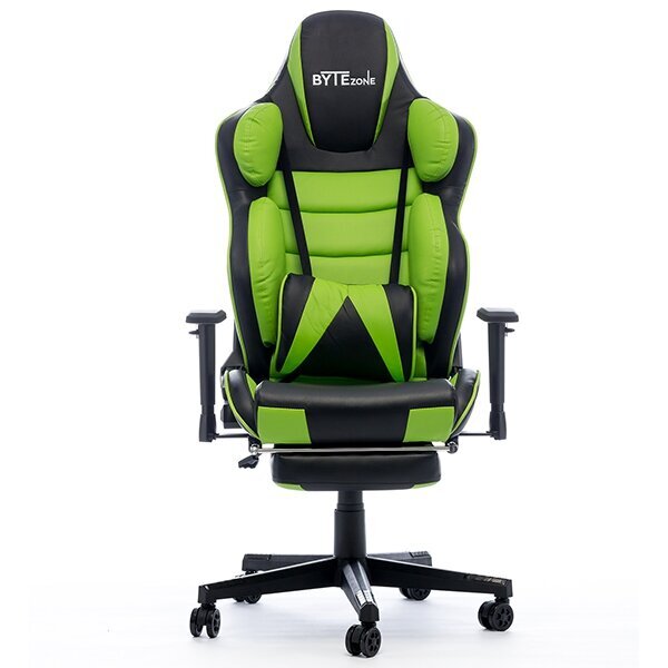 Masseeriv Mänguritool ByteZone Hulk Gaming Chair, must-roheline цена и информация | Kontoritoolid | kaup24.ee