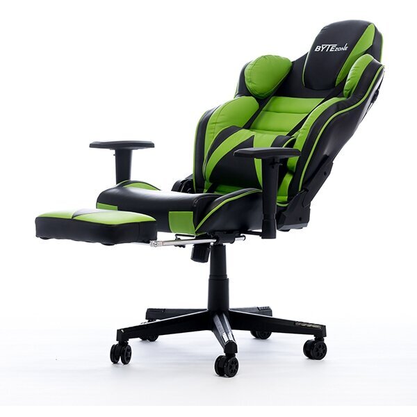 Masseeriv Mänguritool ByteZone Hulk Gaming Chair, must-roheline hind ja info | Kontoritoolid | kaup24.ee